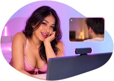 Trans woman meeting a man on random video chat